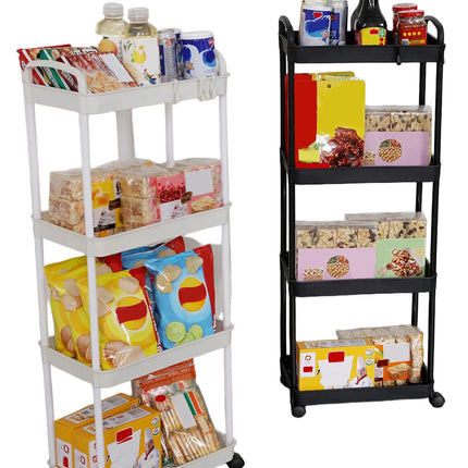 Household Multi-layer Small Cart Storage Rack Floor To Floor Kitchen Bedroom Bathroom Storage Rack Storage Rack With Wheels