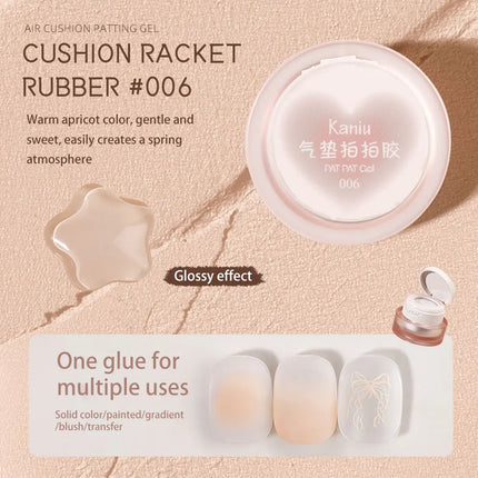 Kaniu 1pc Nail Polish Glue Pink Color Nail Art Air Cushion Patting Glue High Saturation Gypsum Painting Glue For DIY Home Salon