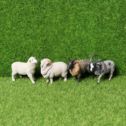 Realistic Farm Animal Shropshires Merino Sheep Goat Argali Antelope Gazella Waterbuck Model Figures Birthday Christmas Toys Gift