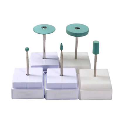 5PCSDental Diamond Poloshing for Zirconia Medium Deatal Lab Grinding Ceramics Crowns Polisher Stone Burs