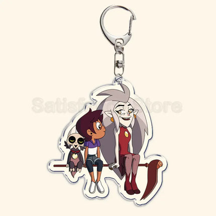 The Owl House Keychain Luz Noceda King Eda Hooty Acrylic Key Chain Pendant Key Ring Keychains for Bag Pendant Aaccessories Gift