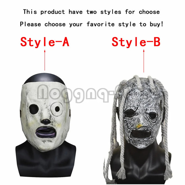 Hair Braid Style Cosplay Funny Halloween Mask Music Lover Fans Full Face Head Christmas Carnival Party Mardi Gras Costume Props
