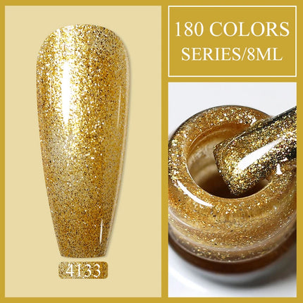 Parkson 8ml HEMA TPO FREE Color Gel Nail Polish Nude Pink Red Green Collection Nail Gel Polish Glitter Soak Off UV LED Gel