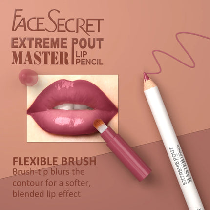 15 Color Matte Lip Liner Pen With Brush, Long Lasting Waterproof Velvet Matte Pencils - Smooth Application Makeup Kit Lip Makeup