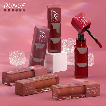 Liquid Velvet Matte Lipstick Long-lasting Waterproof Lip Gloss Lip Glaze Non-Stick Cup Nude Red High Pigment Y2K Christmas Gift