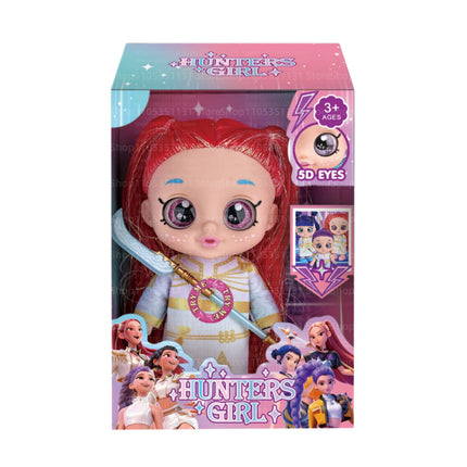 Kpop Hunters Girl Rumi Vinyl Doll Cartoon 7 Inch 5D Eyes Movable joints with Movie Theme Song Toy for Fan Collection Kids Gift