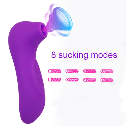 Powerful Suction Cup Clitoral Sucking Vibrator for Women Female Clitoral Nipple Oral Vacuum Stimulator Massager Adult Products