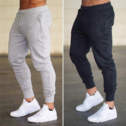 Men's Slim Fit High-Quality Solid-Color Drawstring Trousers Spring Autumn Outdoor Street Sports Casual Comfortable