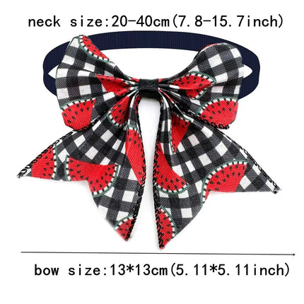 50pcs Summer Dog Neckties Fruit Style Adjustable Small Dog Puppy Bow Tie Collar Pets Grooming Pet Accessories for Small Dogs