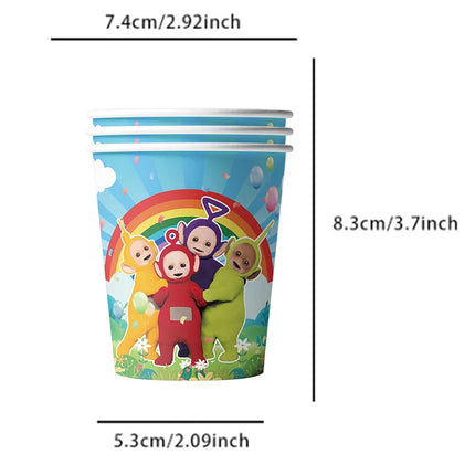 Teletubbies Theme Birthday Party Decoration Animation Plates Tablecloth Balloons Cake Decoration Kids Birthday Party Supplies