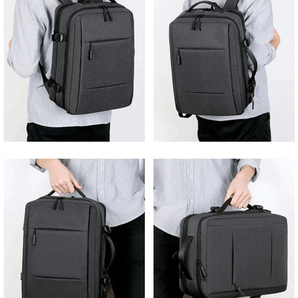 Men Large Capacity Backpack USB Charging Male Laptop Bagpack Waterproof Business Travel Back Pack Luggage Bag Mochila