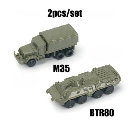 4D 1/144 Tank Infantry Fighting Vehicle Rocket Launcher Finished Model 4pcs/set Miniature Military Model Toy