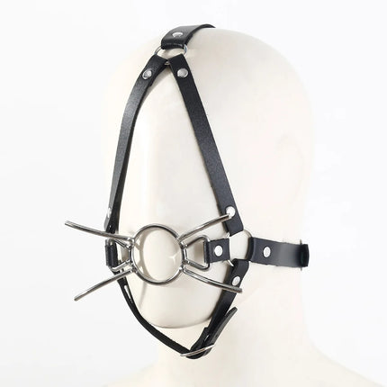 Open Mouth Gag Oral Fixation With Belt Sex Toys Metal Lips O-Ring BDSM Slave Stuffed Adult Games For Couples Flirting