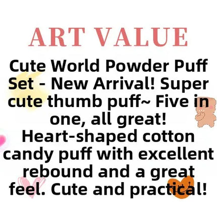 Cloud Feeling Flocked Sponge Beauty Blender Kit Powder Puff Makeup Setting Blush Concealer Dry Wet Use Foundation Brush