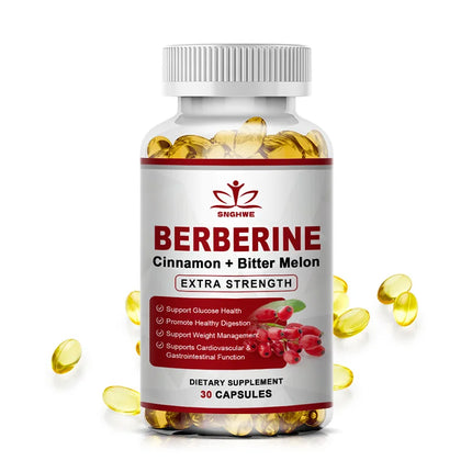 Berberine Supplement High Potency with Ceylon Cinnamon - Immune System, Cardiovascular & Gastrointestinal Function - Berberine H