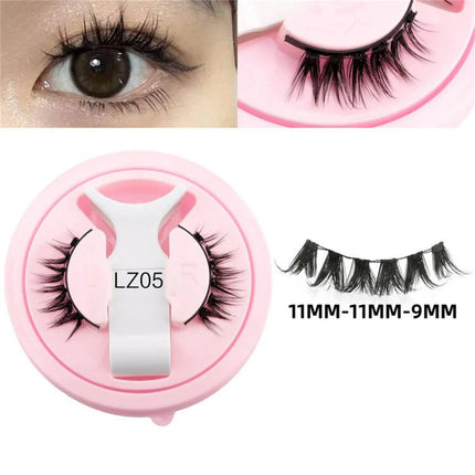 3D Fluffy Mink Magnetic Lashes Kit - 1 Pair Winged Anime Natural False Eyelash Extension No Glue Needed Magnet Band Makeup Tool