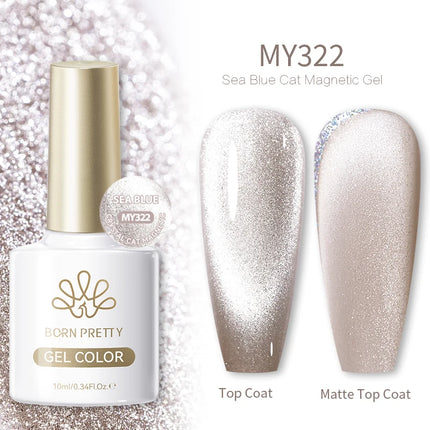 BORN PRETTY 10ml Auroras Glitter Cat Magnetic Gel Nail Polish Jelly Glass Bead Semi Permanent Soak Off UV LED Varnish Manicure