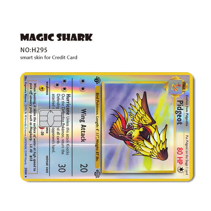 Pokemons Staryu Riolu Toterra Salamence Giratina Alakazam Glefairy Laser Holographic Credit Debit Card Sticker Film Skin Cover