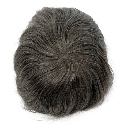 Wholesale 120% Density Thin Skin Base Human Hair Toupee for Men 100% Remi Hair PU Hairpiece Natural Look Hair Extension