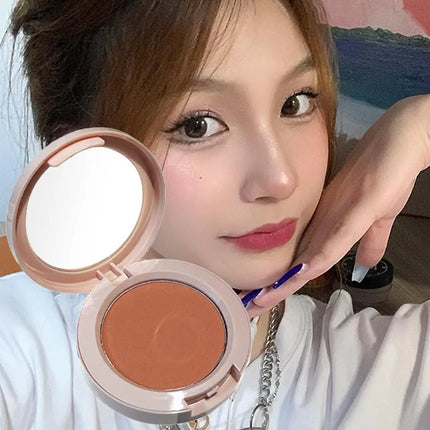 Autumn Winter Cheek Contour Natural Matte Low Saturation Nude Color Korean Cute Girl Monochrome Blush Powder Blusher Palette