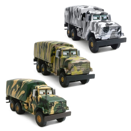 Disney Pixar Cars Characters Private Andy Gilsdale Snow Desert Oasis Version Army Truck Alloy Diecast Model Truck Toy Kids Gifts