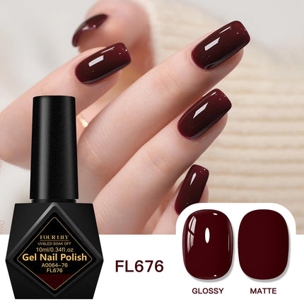 10ml Coffee Brown Gel Nail Polish HEMA TPO FREE Semi Permanent Soak Off UV Gel Varnish Nail Art Decoration Design Nail Supplies