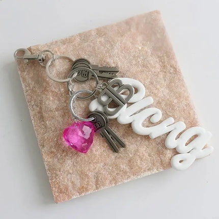 Portable Silicone Letter Bag Charm Keychain Pendant Portable Charm Adds a Touch of Romance Suitable for Any Occasion