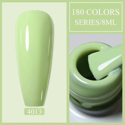 Parkson 8ml HEMA TPO FREE Color Gel Nail Polish Nude Pink Red Green Collection Nail Gel Polish Glitter Soak Off UV LED Gel
