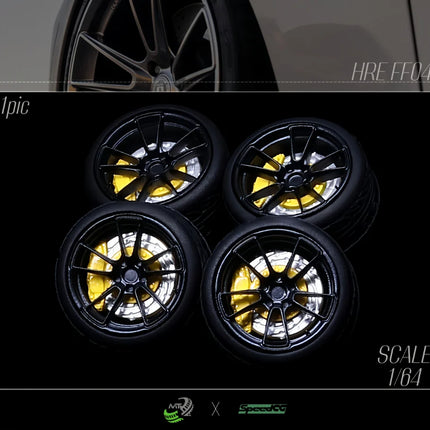 Car Modification Static Wheel Hub 1/64 SpeedCG 44/31/30/29 10/11mm Resin Wheels Rubber Tires Suitable for 1:64 Static Model Cars