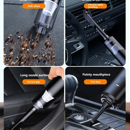 Mini Handheld Vacuum Cleaner Car Use Wireless Charging High Power Portable Fungus Eliminator for Home And Car Interior Cleaning