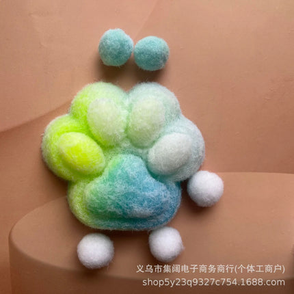 Three Colors Rainbow Cat Claw Squishy Fidget Toy Soft Cute Cat Paw Slow Rebound Pinch Decompression Toys for Kids Birthday Gifts