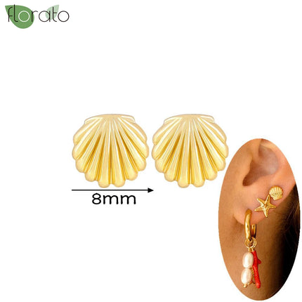 925 Silver Needle Fashion Heart Gold Color Stud Earrings for Women Exquisite Zircon Small Earrings Luxury Ear Piercing Jewelry