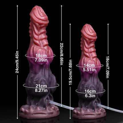 Ejaculation Anal Plug Dog Wolf Dildo Inflatable Big Knot Monster Dildos Penis Squirting Strong Sucker Dick Sex Toy for Women Men