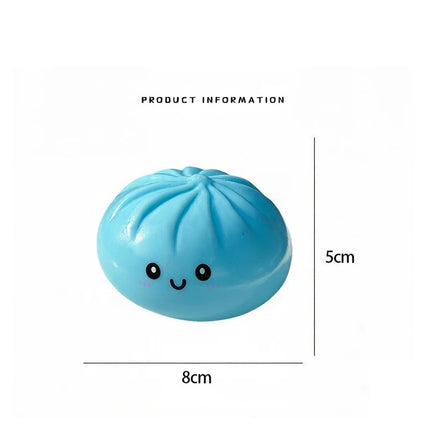 Cute Colorful Flour Steamed Buns Pinch Giant Smile Facial Expression Dumpling Squishy Ornaments Office Stress Sensory Kids Gift