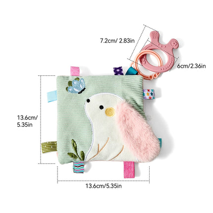 Soft Baby Sensory Toy Cloth Book Tissue Box Security Blanket Plush Cube Crinkle Sounds Mirror Fine Motor Skills 9 Styles Toys