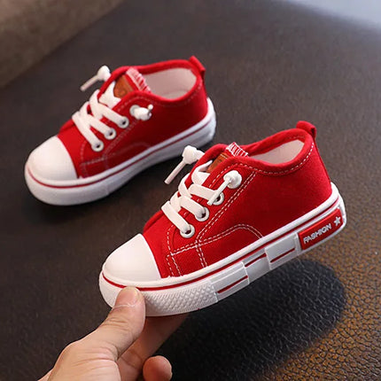 2025 New Children's Canvas Shoes Fashion Baby Board Shoes Girls' Breathable Single Shoes Boys' Casual Shoes