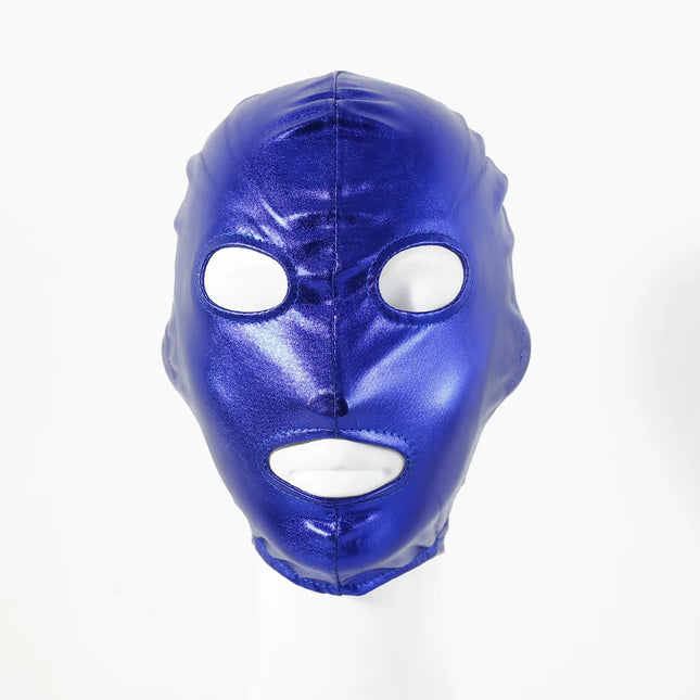 Sex Headgear Hood Fetish Mask Open Mouth With Eyes Halloween Cosplay Costumes For Men Women Faux Leather Exotic Accessories