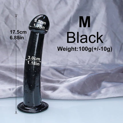 Cheap 4Sizes TPE Transparent Anal Plug Jelly Dildo Sex Toys for Man Woman Suction Cup Cock Vaginal Masturbation Soft Small Penis