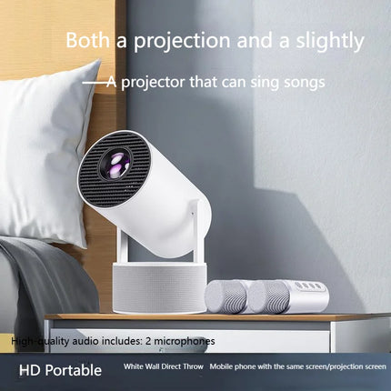 2026 new product HY-300PRO-KTV audio home high-definition projector mini micro portable projector