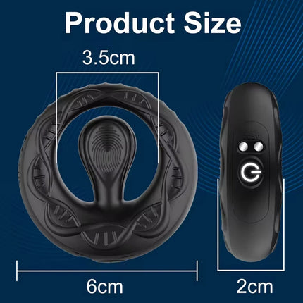Vibrating Cock Ring with Flexible Bulb Clitoral Stimulator Penis Ring Vibrator with 9 Vibration Modes Male Adult Sex Toys
