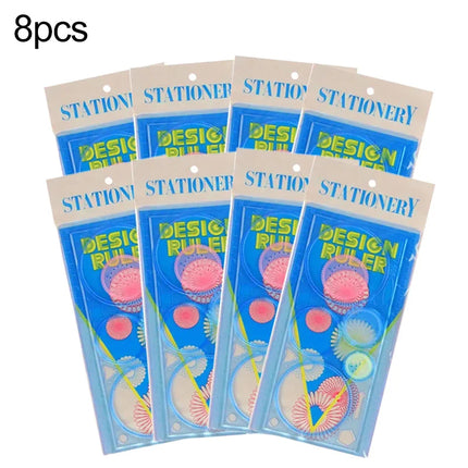 1/4/8PCS Children Painting Template Creative Gears Geometry Spirograph Drawing Stencils Set Art Crafts Kids Educational Toy TMZ