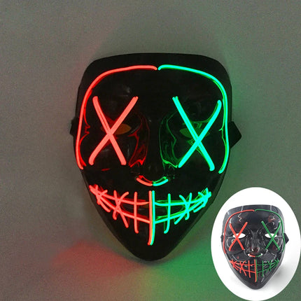 Funny Cute Flashing Masquerade Mask Adult Children Decorative Mask Luminous Full Face Mask Classical Purge Mask For Night