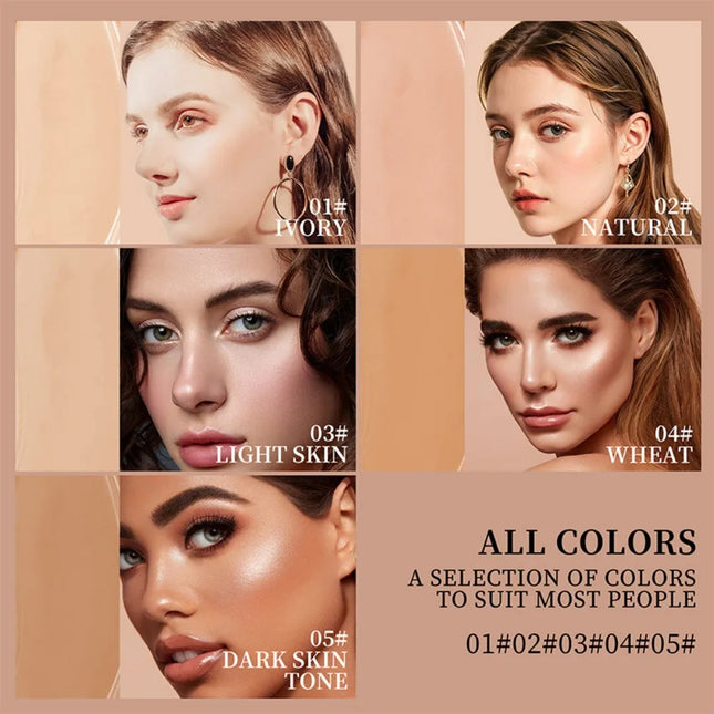 Stick Foundation Balm Serum Boosted Skin Tint Foundation Stick Smooth Plumper Hight Coverage Travel Bronze Foundation Stick Make