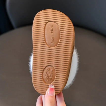 Children's Winter Fashion Cotton Shoes - Cartoon Soft-Soled Warm Non-slip Girls' Home Outdoor Boys' Thick-Soled Wool Cotton Shoes