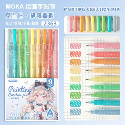 150/6 Colors Colors Large Capacity Acrylic Gel Pen 1.0mm Painting Drawing Student Writing Pen Office School Supplies Stationery