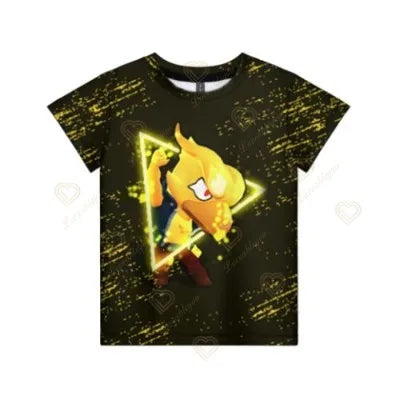 Anime T-shirt Children's Clothing Short Sleeve Tshirts Mico Kit Crow Leon Larry Lawrie Cartoon Kids T Shirts