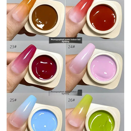 9 colors Chinese style spring is not late aurora powder shell polished fairy powder cream popular brocade powder solid nail art