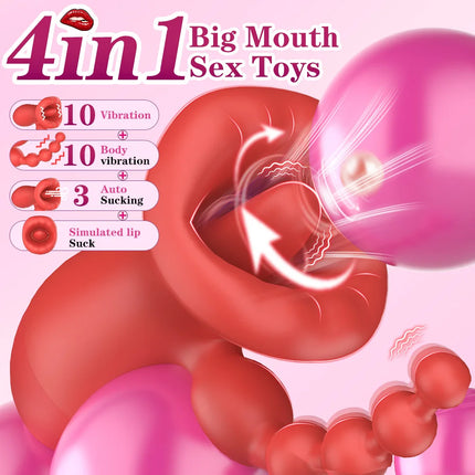 Sex Toys Sucking Vibrator for Women Tongue Licking Clitoris Sucker Female Powerful Clitoral G Spot Nipple Stimulator Adult Goods