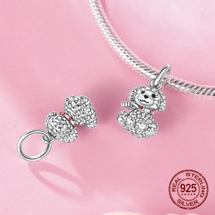 925 Sterling Silver Classic Purple Heart Shape Dragon Pegasus Butterfly Charms Beads Fit 3mm Original Bracelet DIY Jewelry Gift