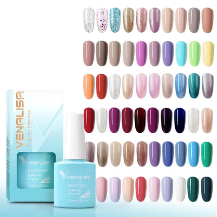 7.5ml Venalisa Nail Gel Polish HEMA FREE TPO FREE Full Coverage Semi Permanent Soak Off UV LED Gel Nail Polish Gel Varnish